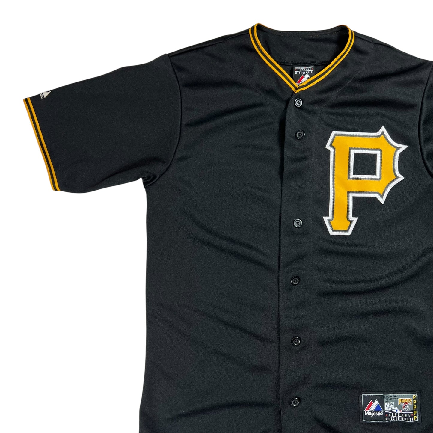 Vintage Y2K Majestic Pittsburgh Pirates black MLB jersey (M)