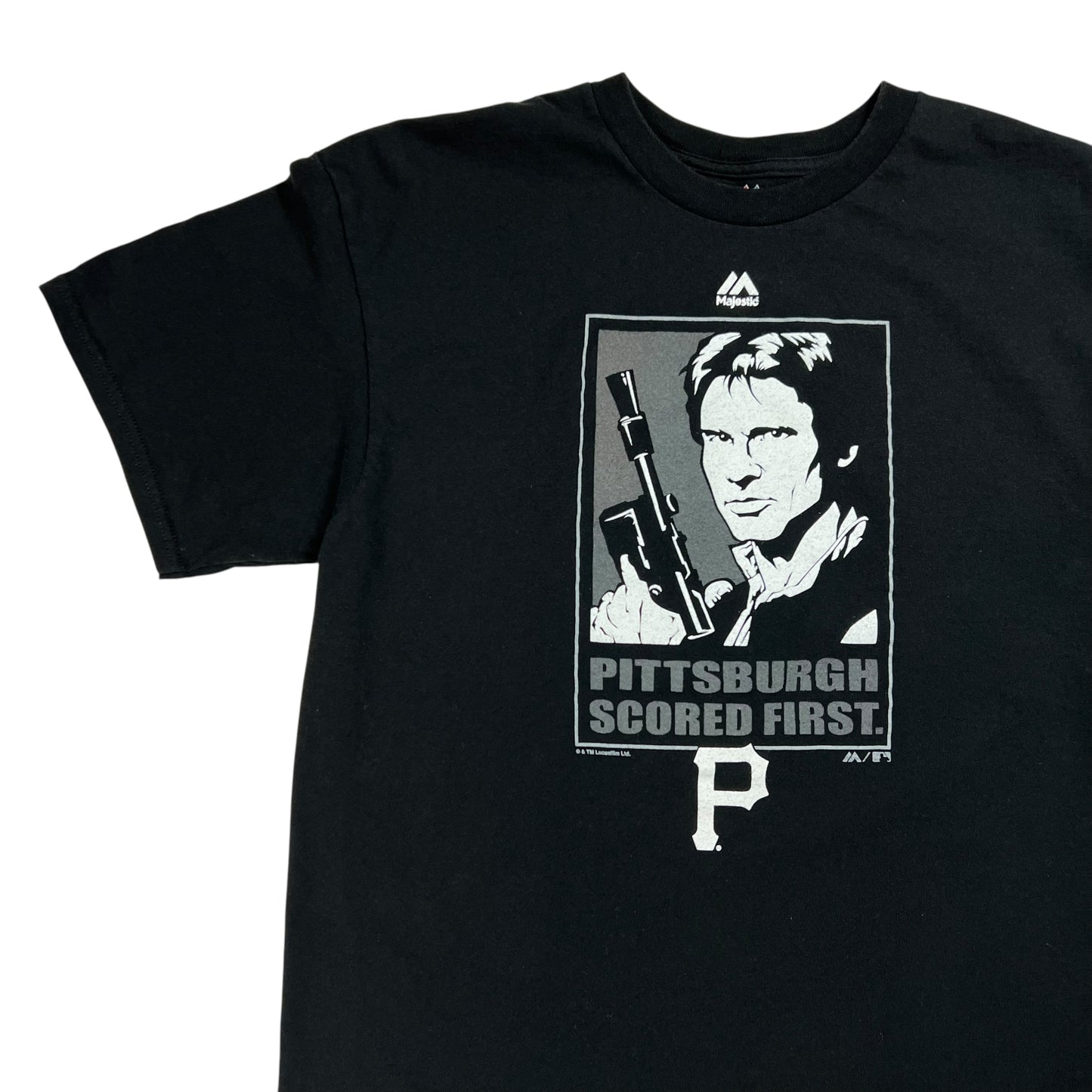 Y2K Majestic Pittsburgh Pirates Star Wars Han Solo tee (L)