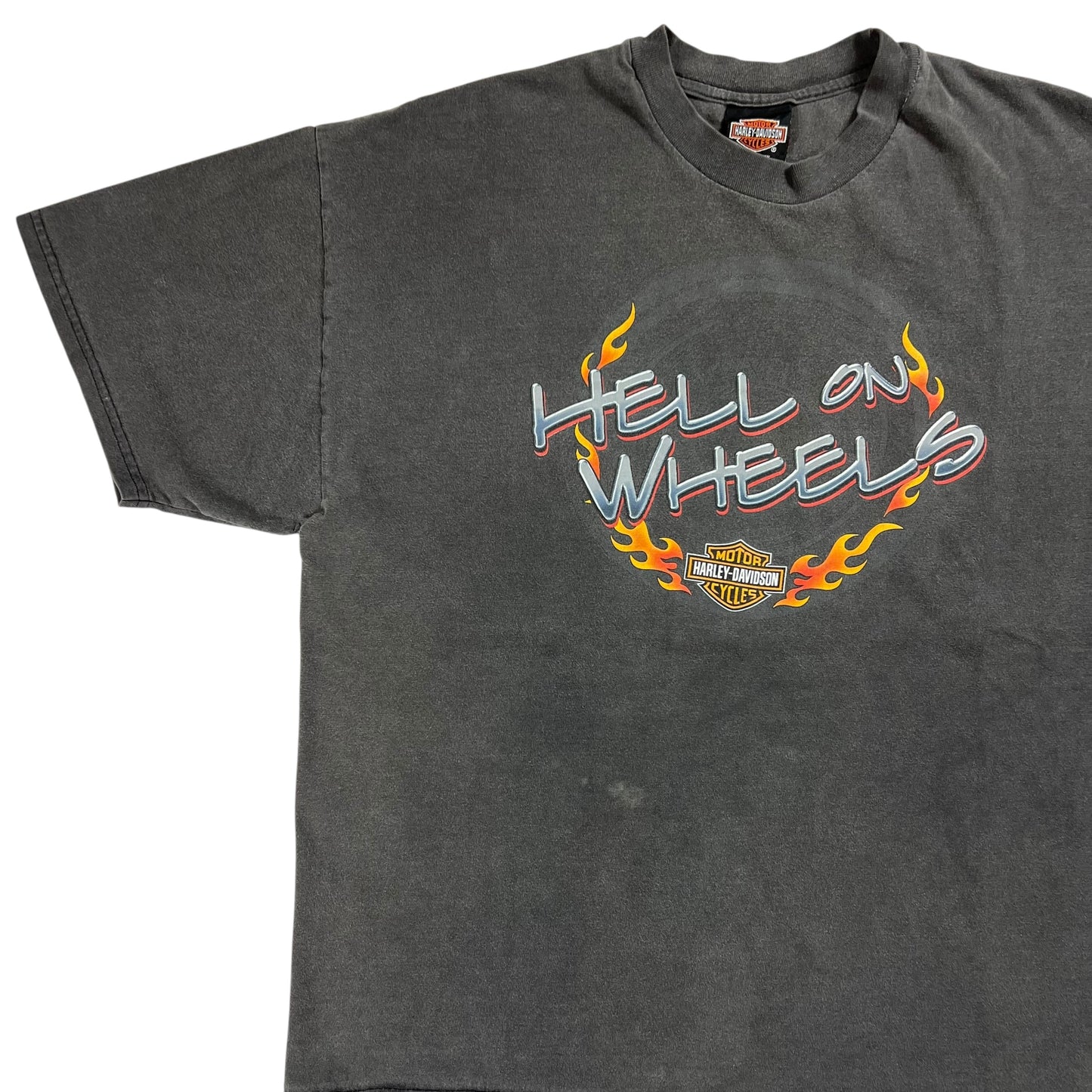 Vintage 90s Harley Davidson Hell On Wheels faded tee (L)