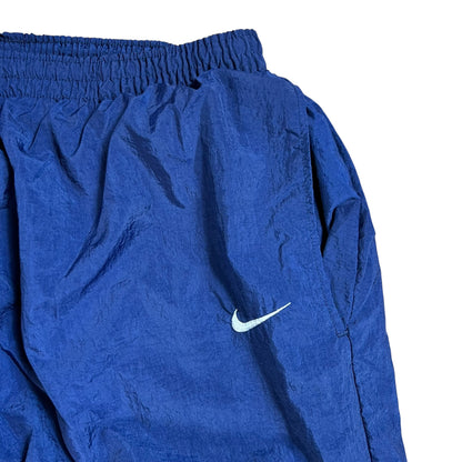 Vintage 90s Nike mini swoosh navy track pants (L)