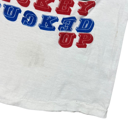 Vintage 1970s Mickey Fucked Up Jail Mickey Mouse parody tee (XS)