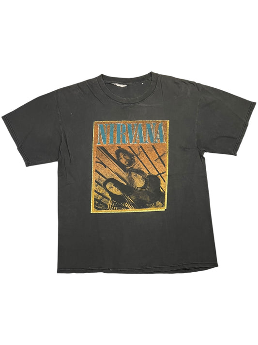 Vintage 2004 Nirvana Kurt Cobain distressed band tee (L)