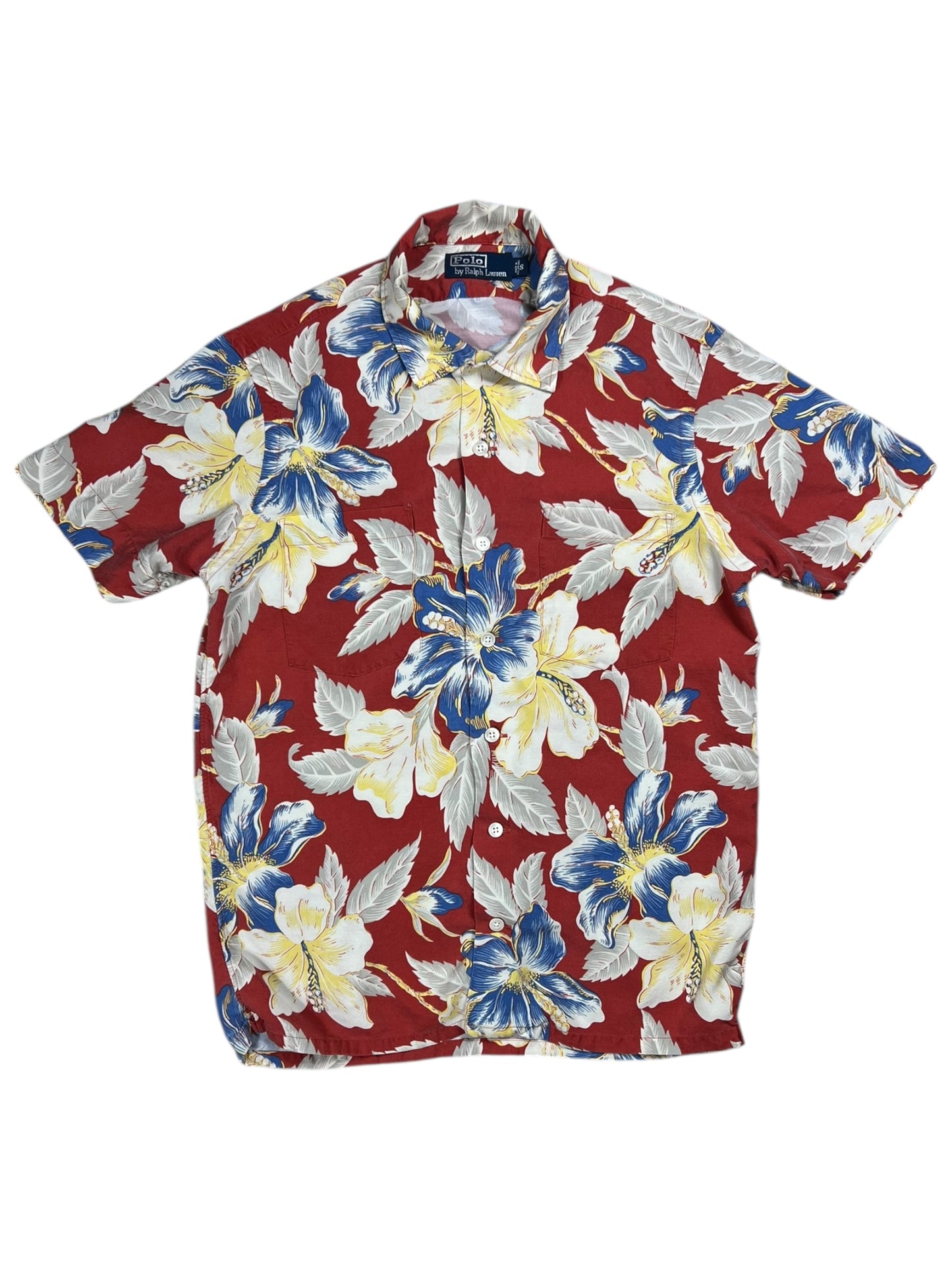 Vintage 90s Polo Ralph Lauren loop bar Hawaiian shirt (S)