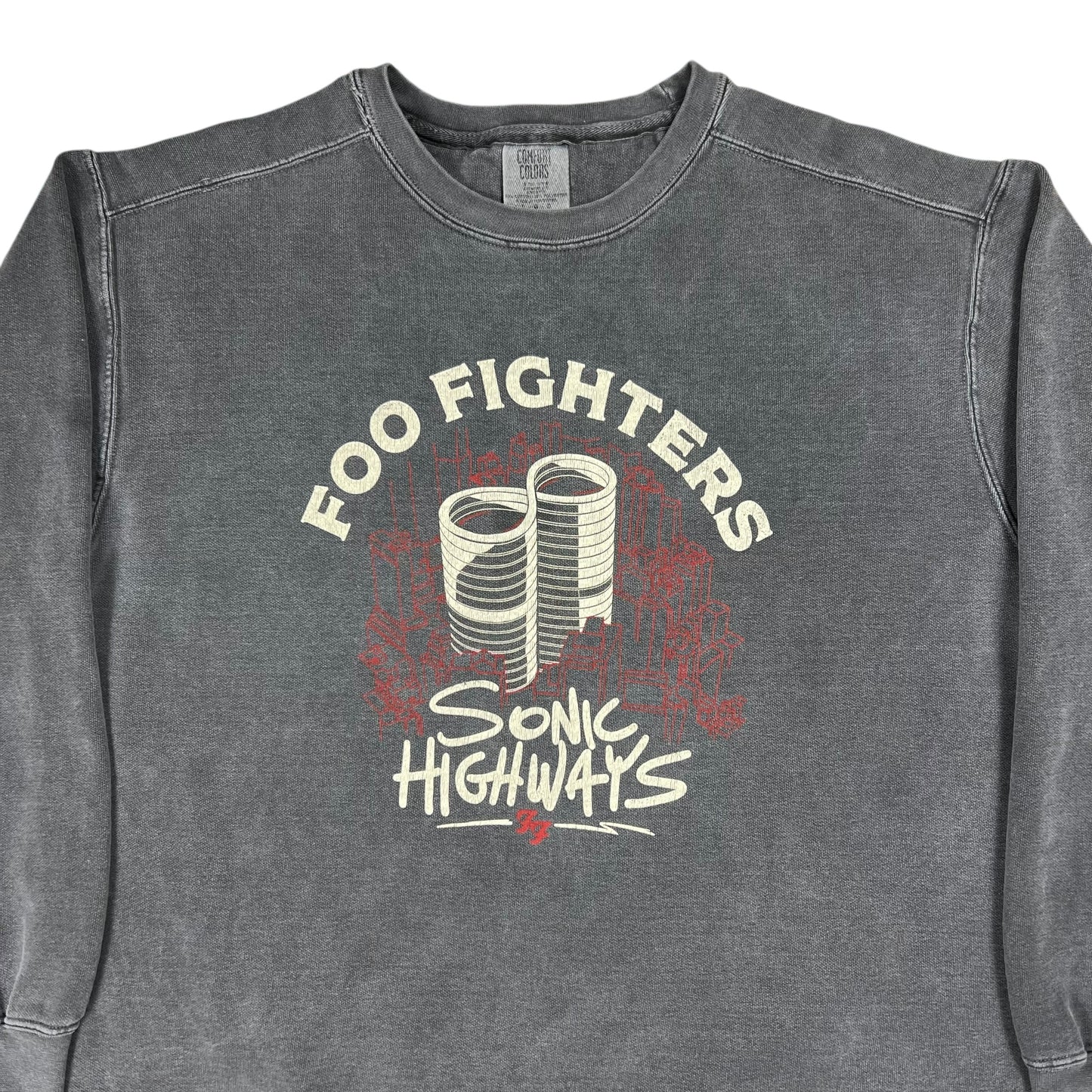 Y2K Foo Fighters Sonic Highways band documentary crewneck (L)