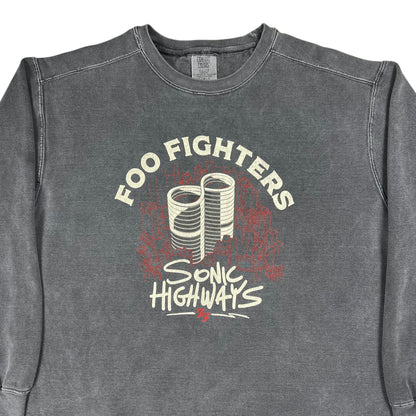 Y2K Foo Fighters Sonic Highways band documentary crewneck (L)