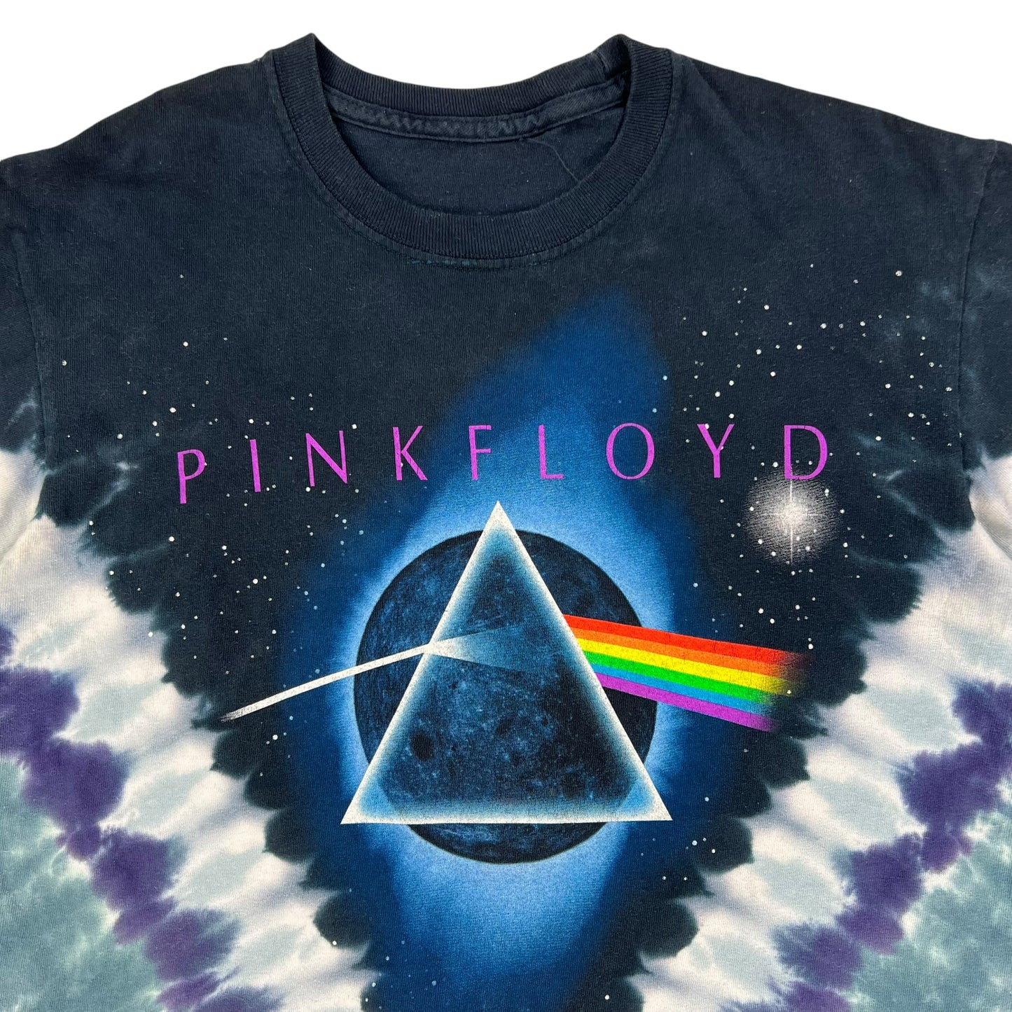 Vintage Y2K Pink Floyd Dark Side of the Moon tie dye band tee (M)