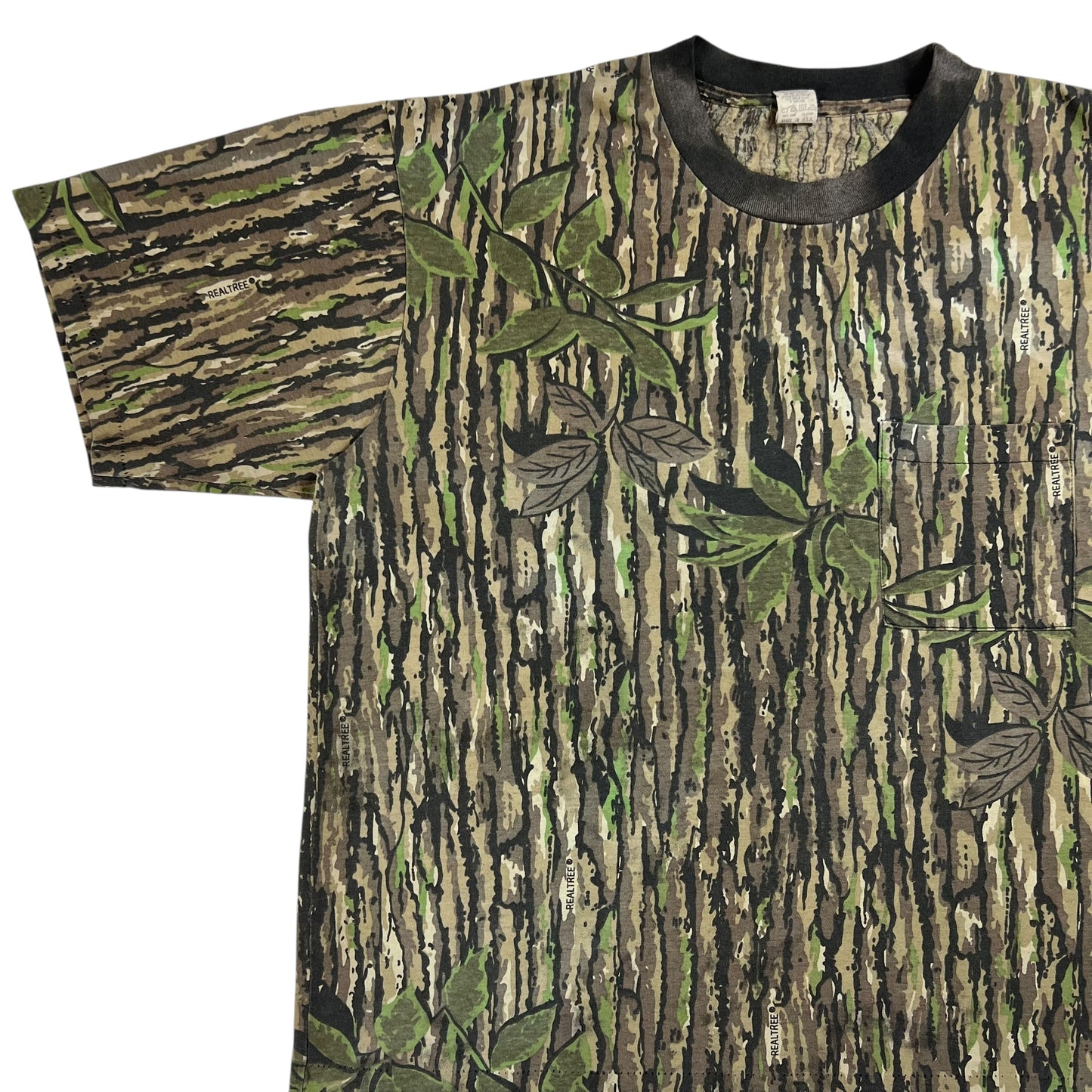 Vintage 80s Real Tree Camo pocket tee (XL)