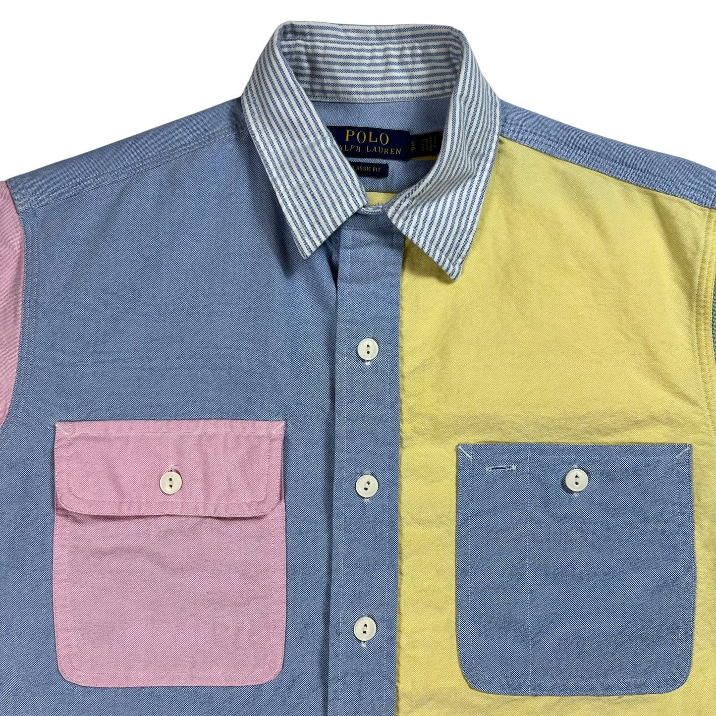 Y2K Polo Ralph Lauren color block oxford button up shirt (S)