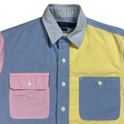 Y2K Polo Ralph Lauren color block oxford button up shirt (S)