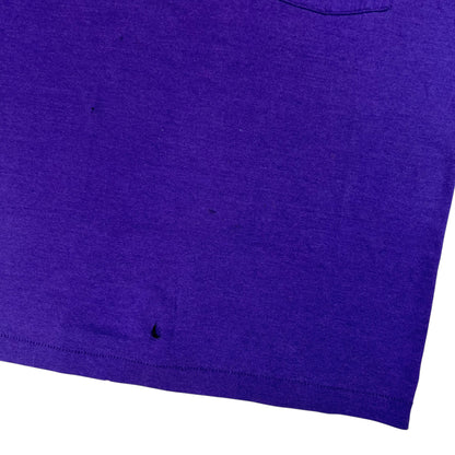 Vintage 80s Fruit of the Loom purple selvedge pocket tee (M)