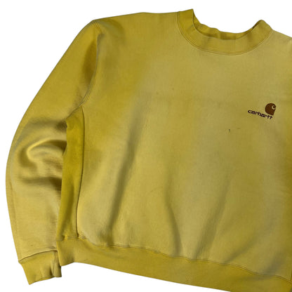 Vintage 80s Carhartt faded yellow heavy crewneck (L)