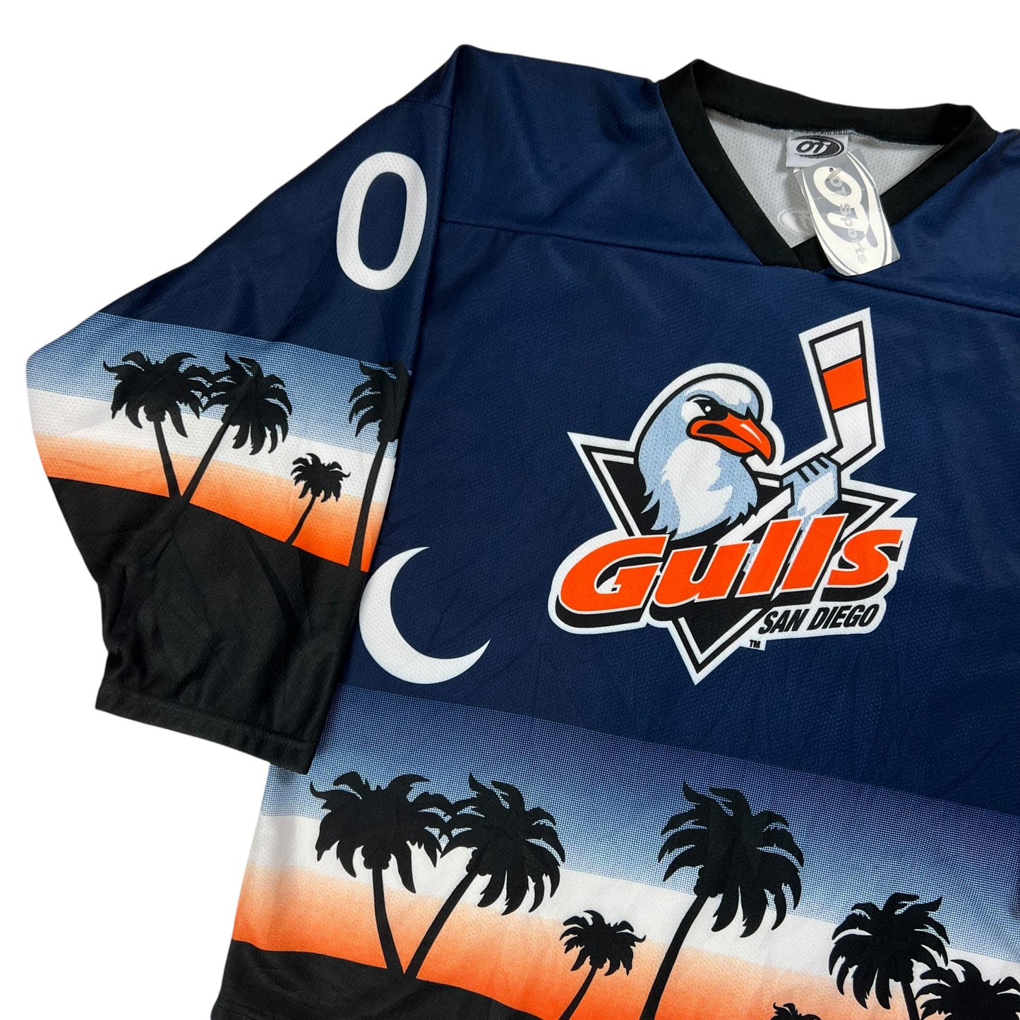 Vintage 2003 San Diego Gulls AHL all over print hockey jersey (L) DS NWT