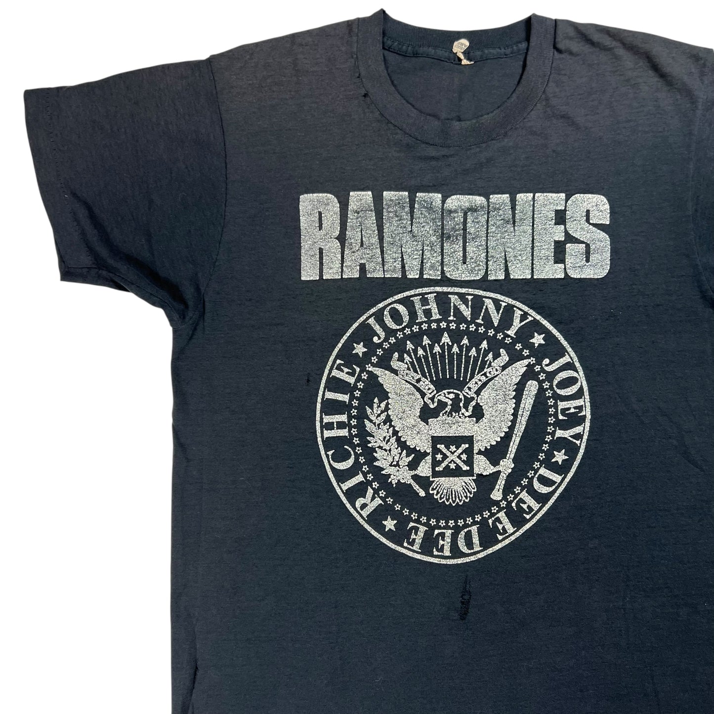 Vintage 80s The Ramones faded band tee (M)