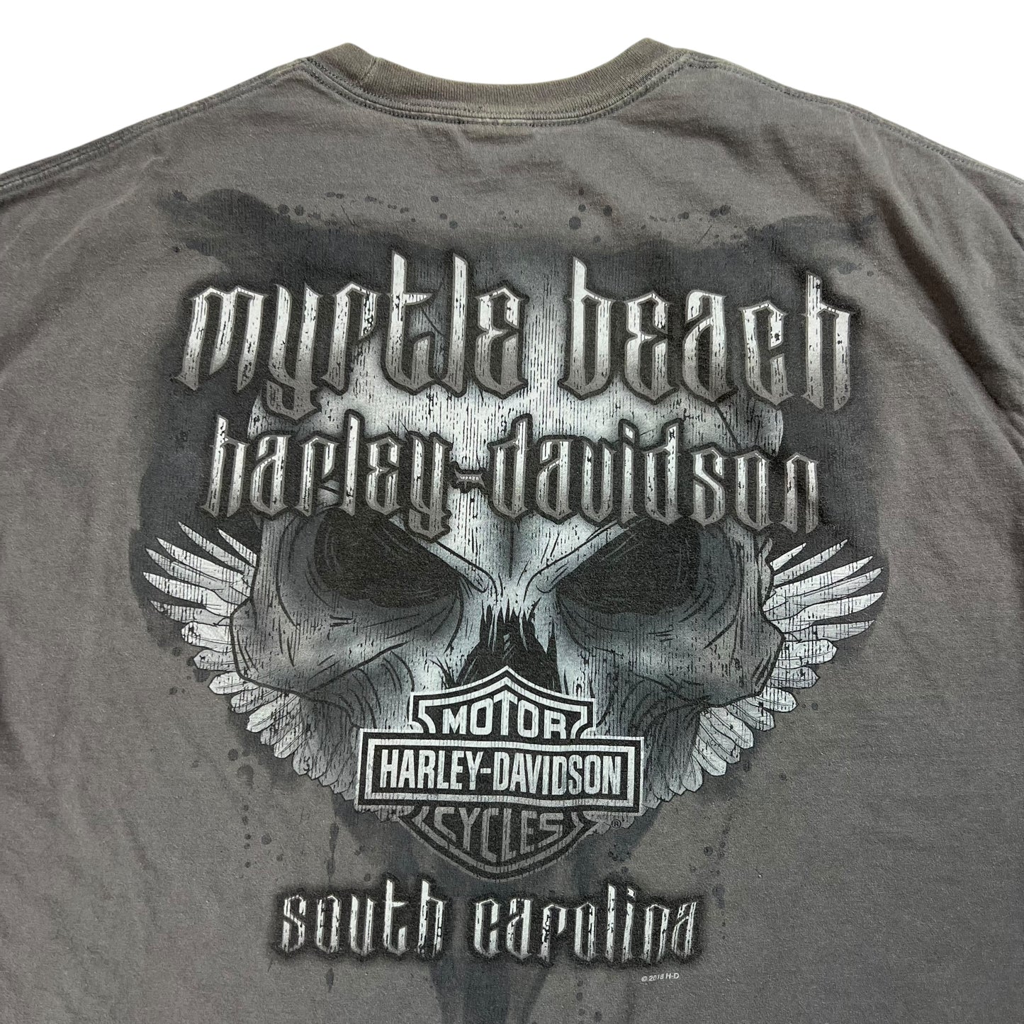 2017 Harley Davidson skulls faded biker tee (XXL)