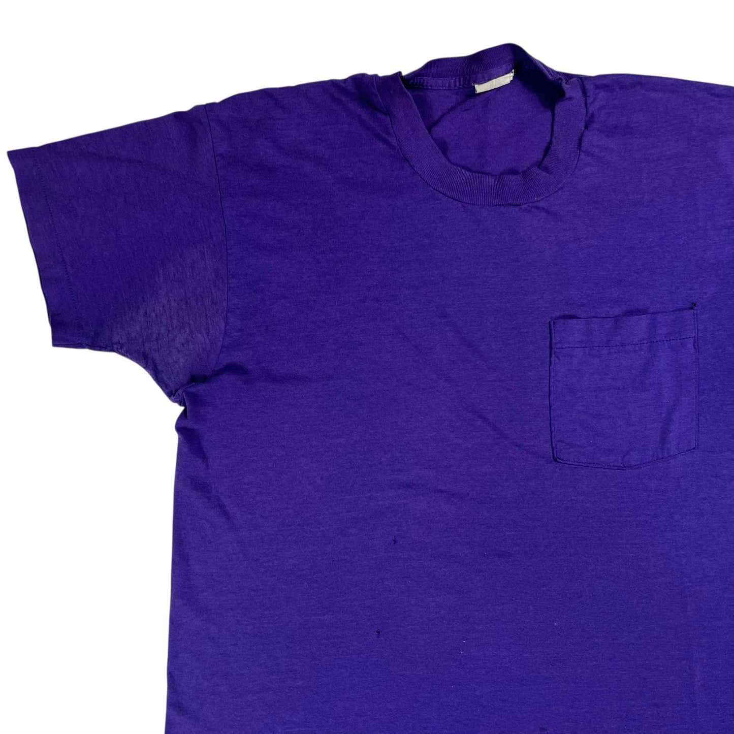 Vintage 80s Fruit of the Loom purple selvedge pocket tee (M)