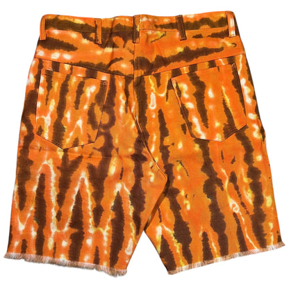 Vintage 1970s Hippie psychedelic tie dye cut off shorts (34)