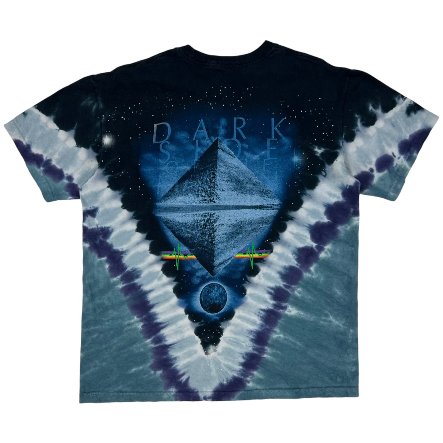 Vintage Y2K Pink Floyd Dark Side of the Moon tie dye band tee (M)