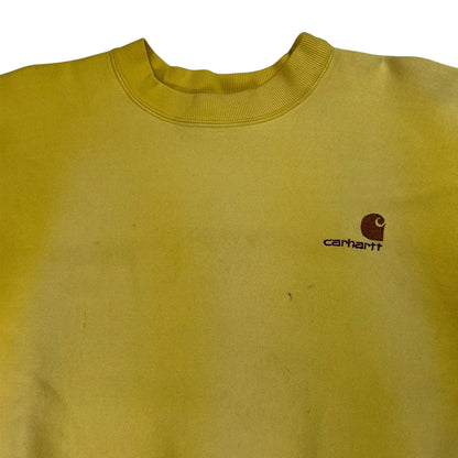 Vintage 80s Carhartt faded yellow heavy crewneck (L)