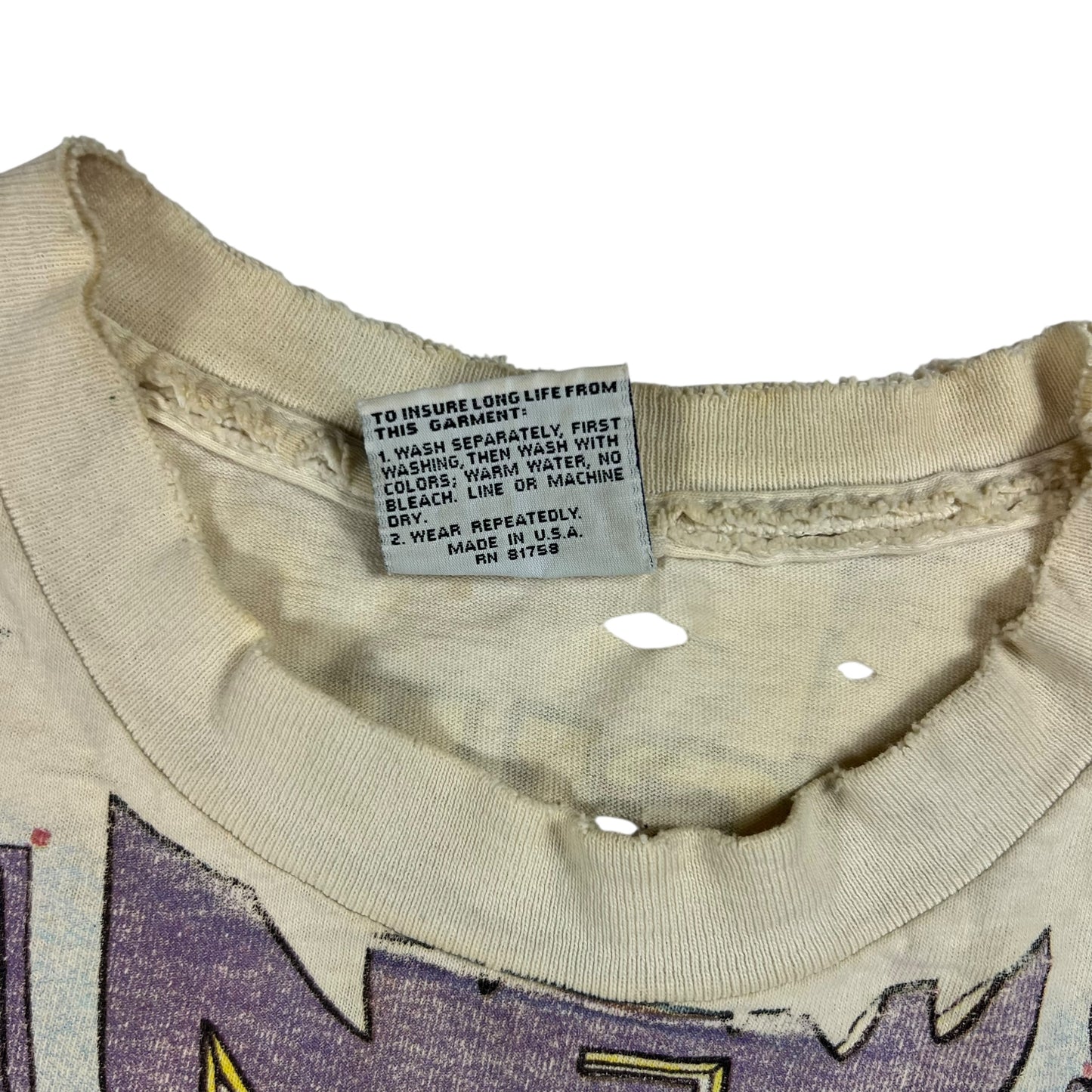 Vintage 1990 Liquid Blue Grateful Dead New York City distressed tie dye band tee (M)