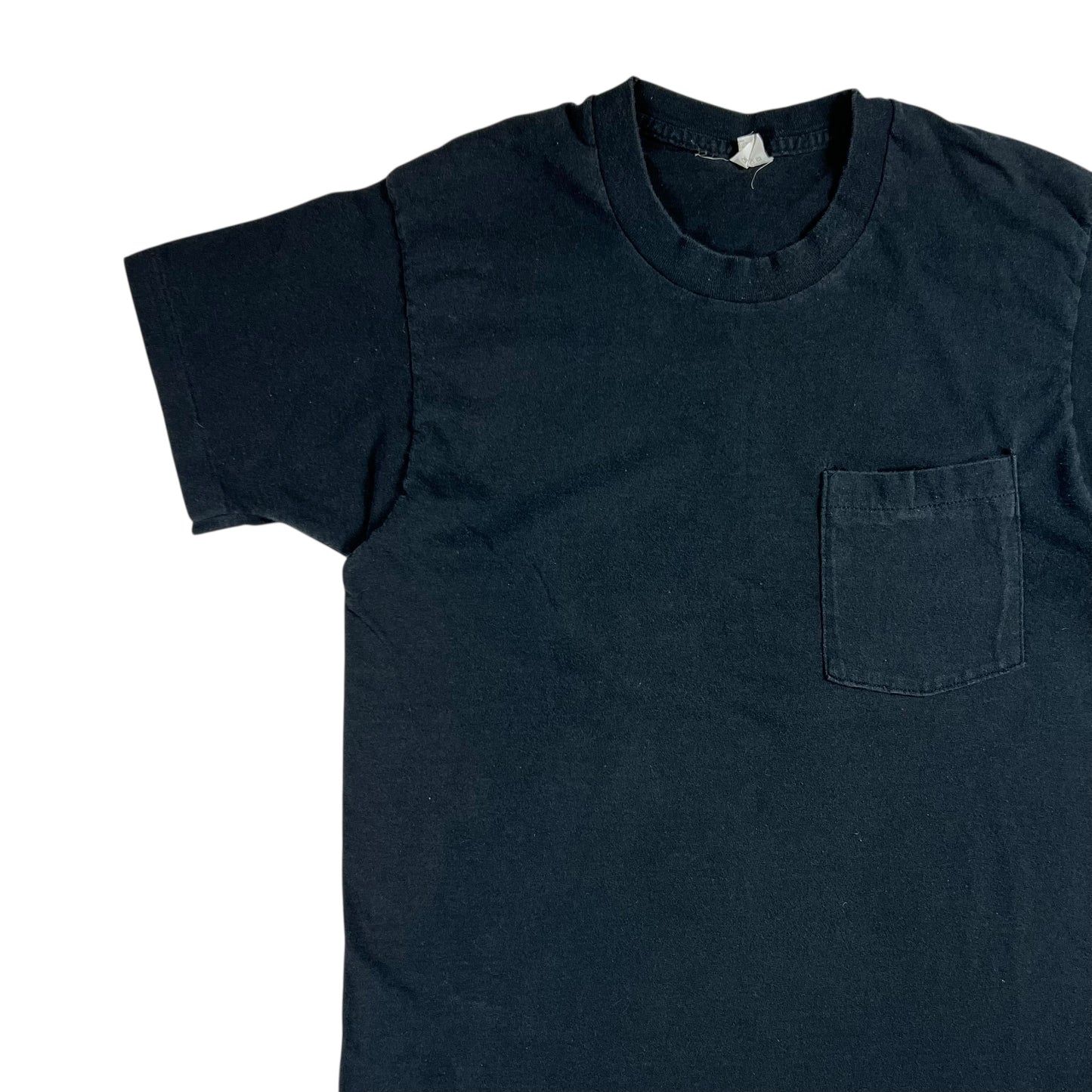 Vintage 80s Fruit of the loom black selvedge pocket tee (M)