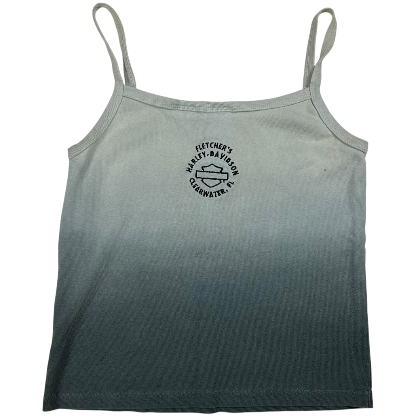 Vintage Y2K Harley Davidson Femme biker baby tee spaghetti string tank top (S)