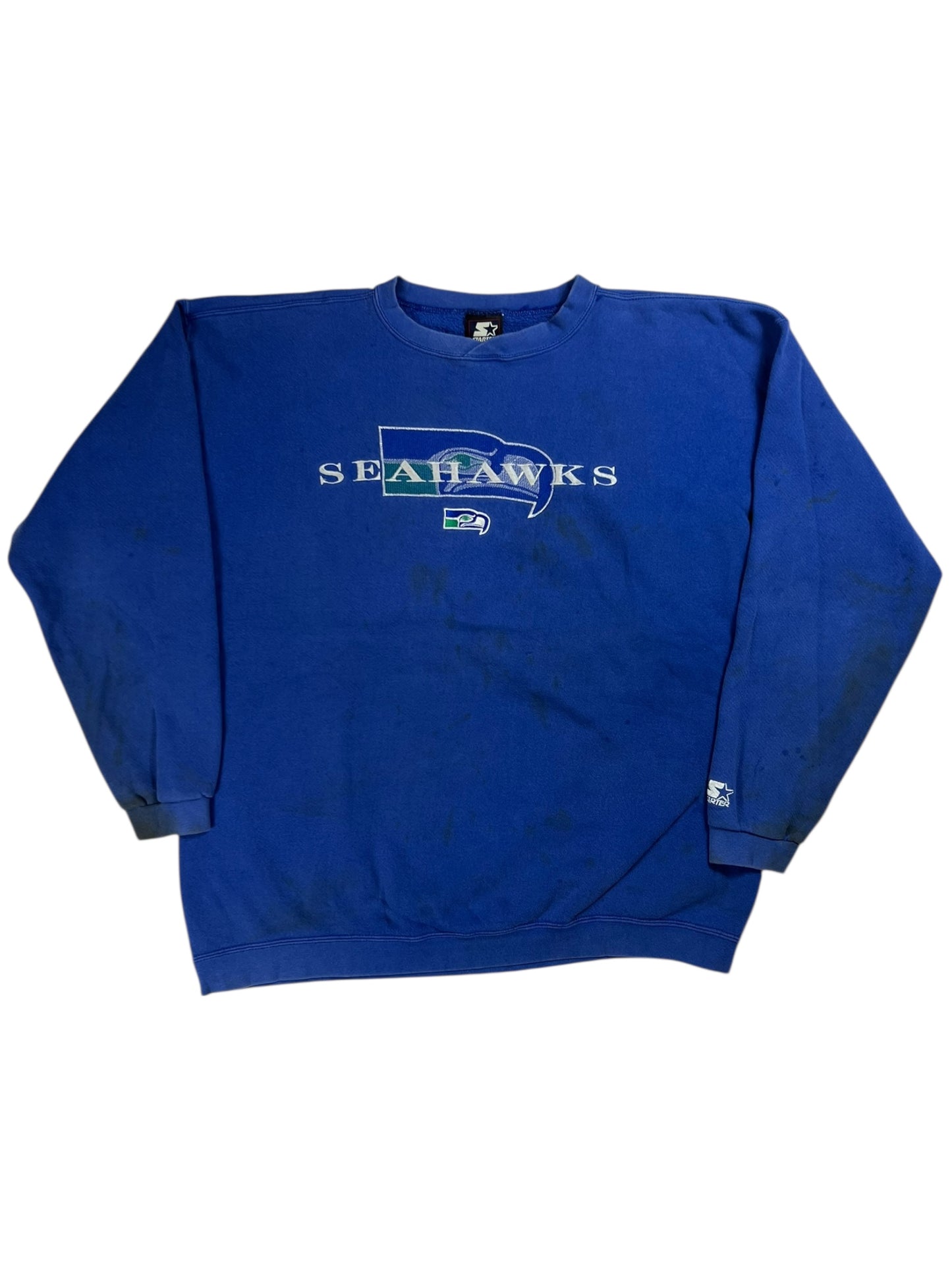 Vintage 90s Starter Seattle Seahawks faded crewneck (XL)