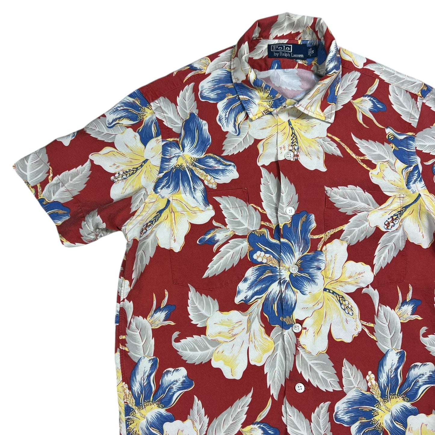 Vintage 90s Polo Ralph Lauren loop bar Hawaiian shirt (S)