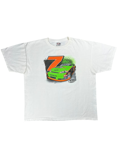 Y2K NASCAR Danica Patrick GoDaddy white racing tee (XXL)