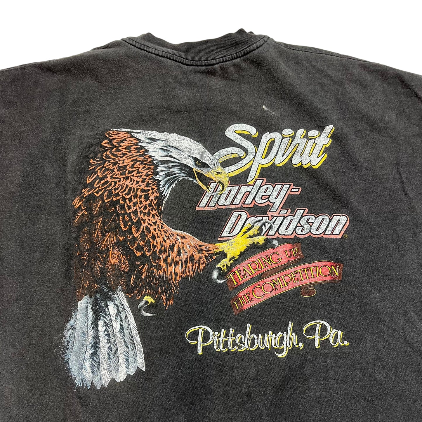 Vintage 90s Harley Davidson Hell On Wheels faded tee (L)