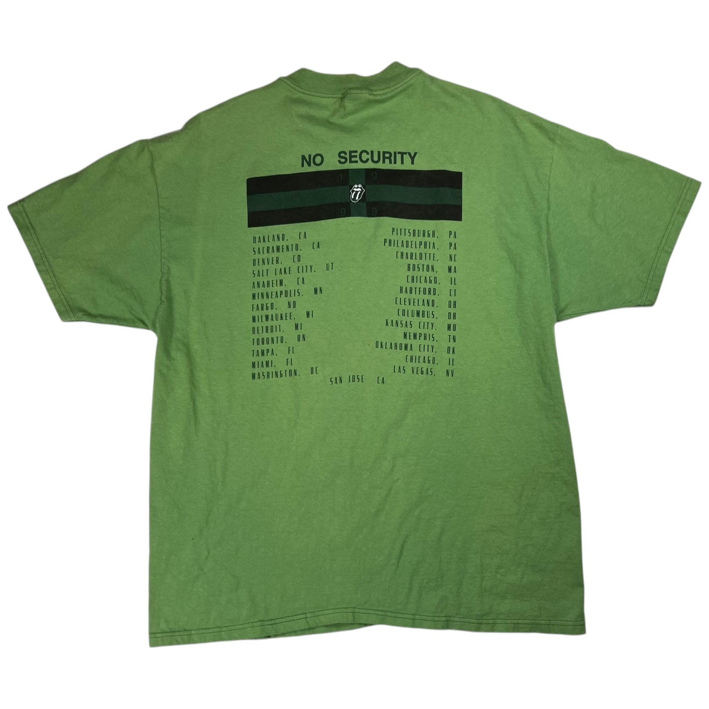 Vintage 1999 The Rolling Stones No Security tour faded band tee (XL)