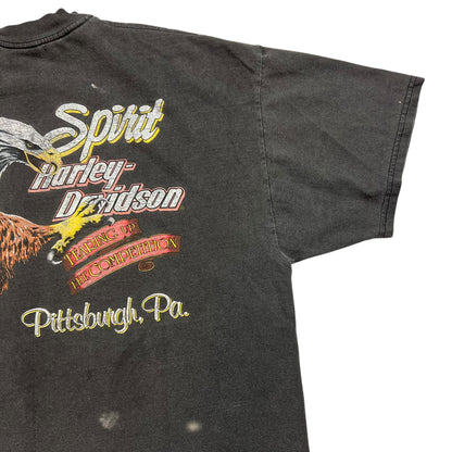 Vintage 90s Harley Davidson Hell On Wheels faded tee (L)