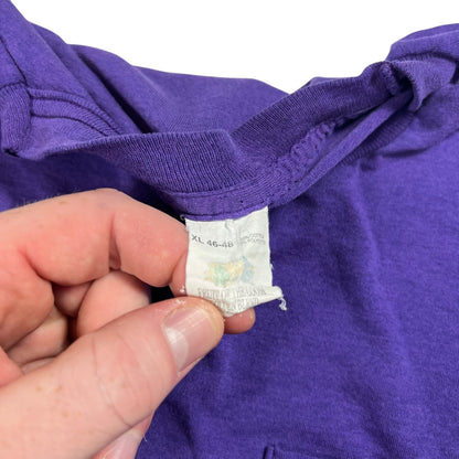 Vintage 80s Fruit of the Loom purple selvedge pocket tee (M)