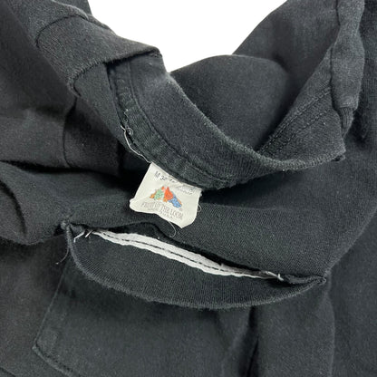 Vintage 80s Fruit of the loom black selvedge pocket tee (M)