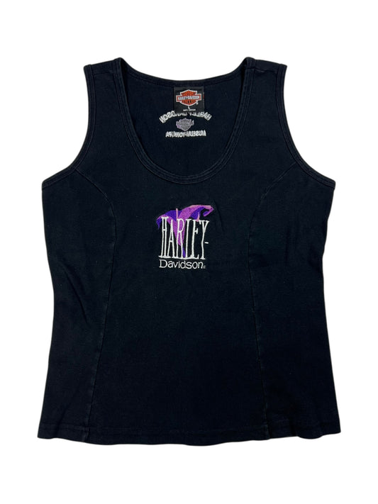 Vintage Y2K Harley Davidson Femme biker baby style tank top (L)