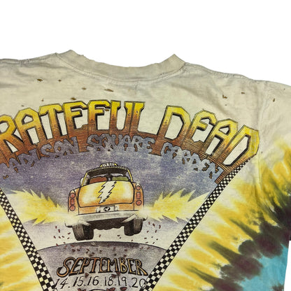 Vintage 1990 Liquid Blue Grateful Dead New York City distressed tie dye band tee (M)