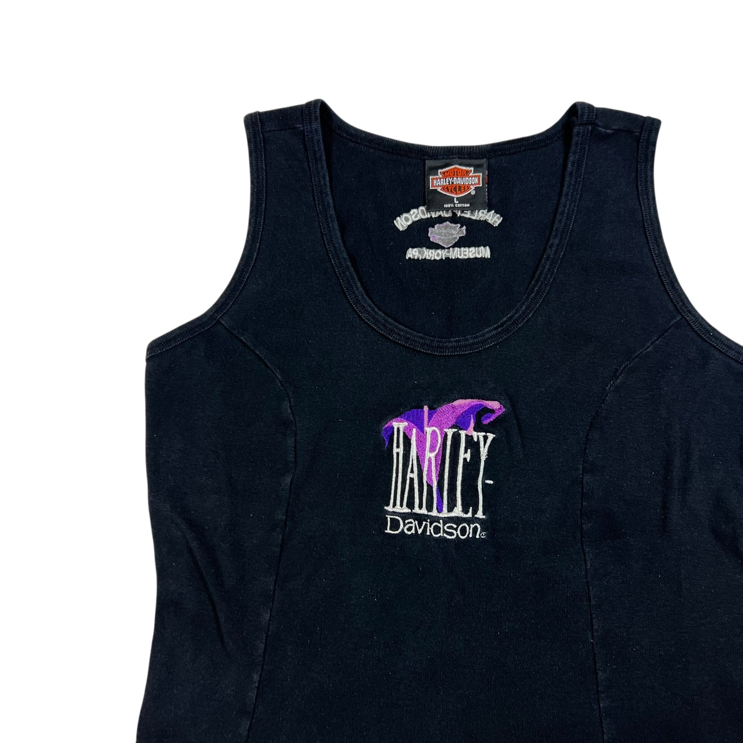 Vintage Y2K Harley Davidson Femme biker baby style tank top (L)