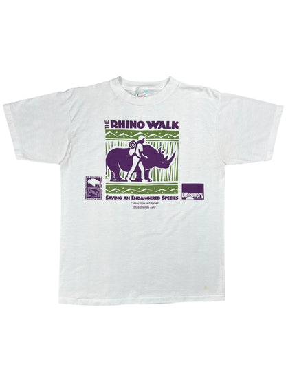 Vintage 90s Pittsburgh Zoo The Rhino Walk The Discovery Channel tee (M)