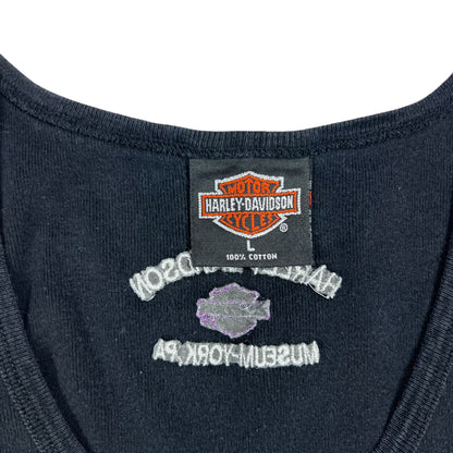 Vintage Y2K Harley Davidson Femme biker baby style tank top (L)