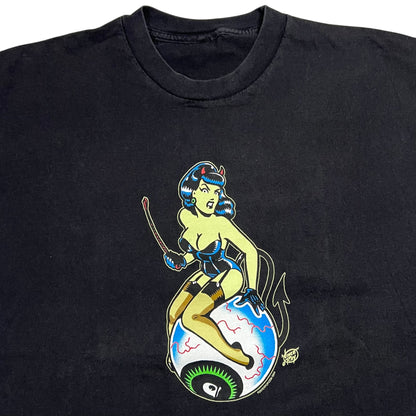 Vintage 2004 Pinup Girl Poster Pop Art Vince Ray BDSM Betty Paige tee (XL)