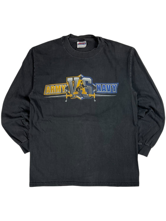 Vintage 1998 Army Vs Navy Game faded college football long sleeve shirt (M)