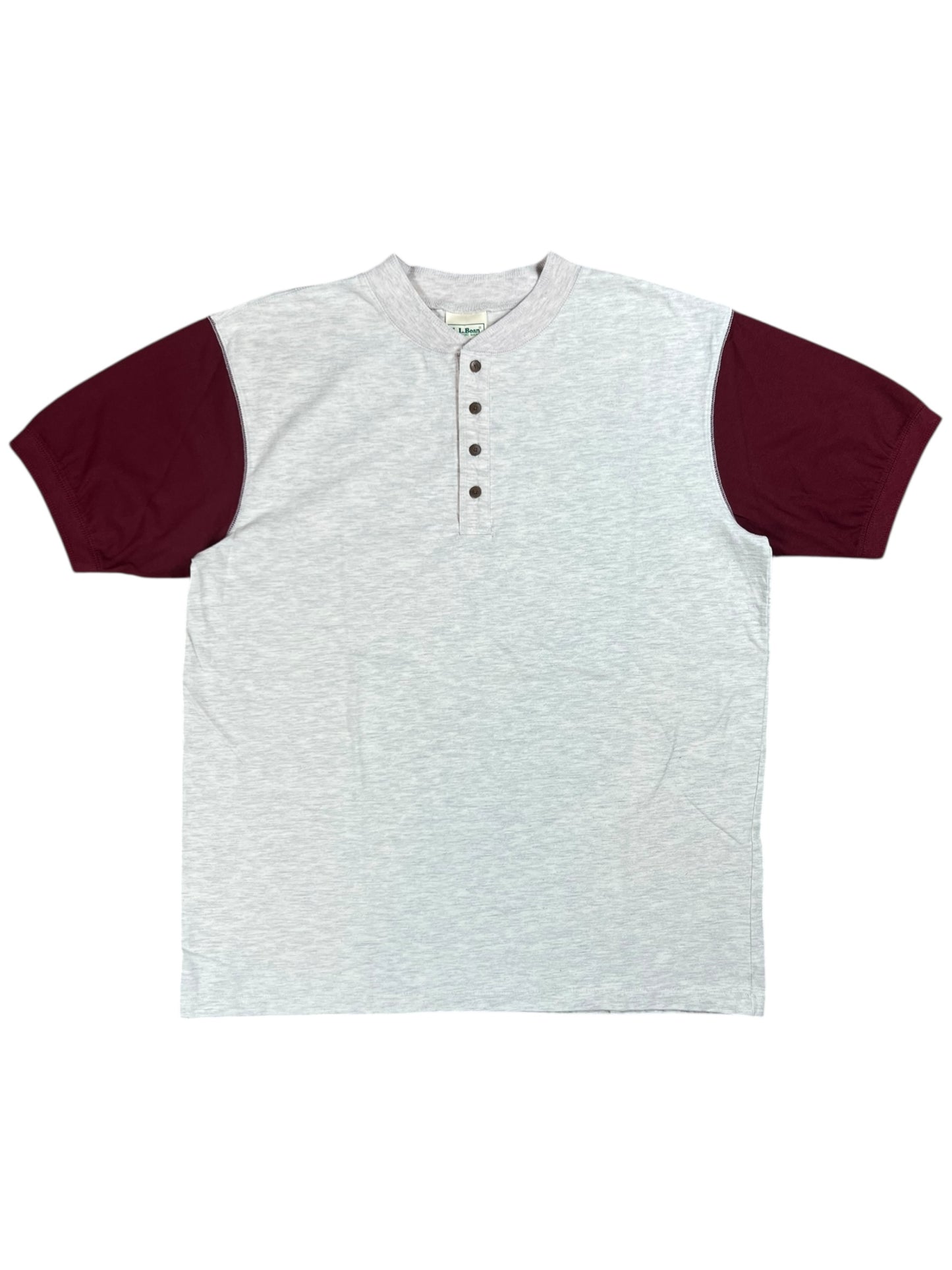 Vintage 90s L.L. Bean two tone Henley tee (L)