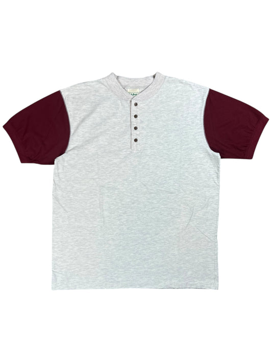 Vintage 90s L.L. Bean two tone Henley tee (L)