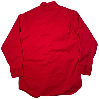 Vintage 80s Carhartt Union made red pearl snap button up shirt (L)