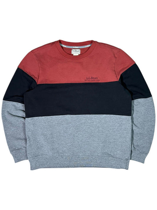Y2K L.L. Bean tri color block crewneck (M)
