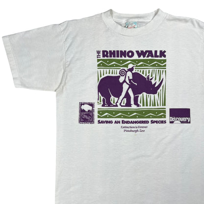 Vintage 90s Pittsburgh Zoo The Rhino Walk The Discovery Channel tee (M)