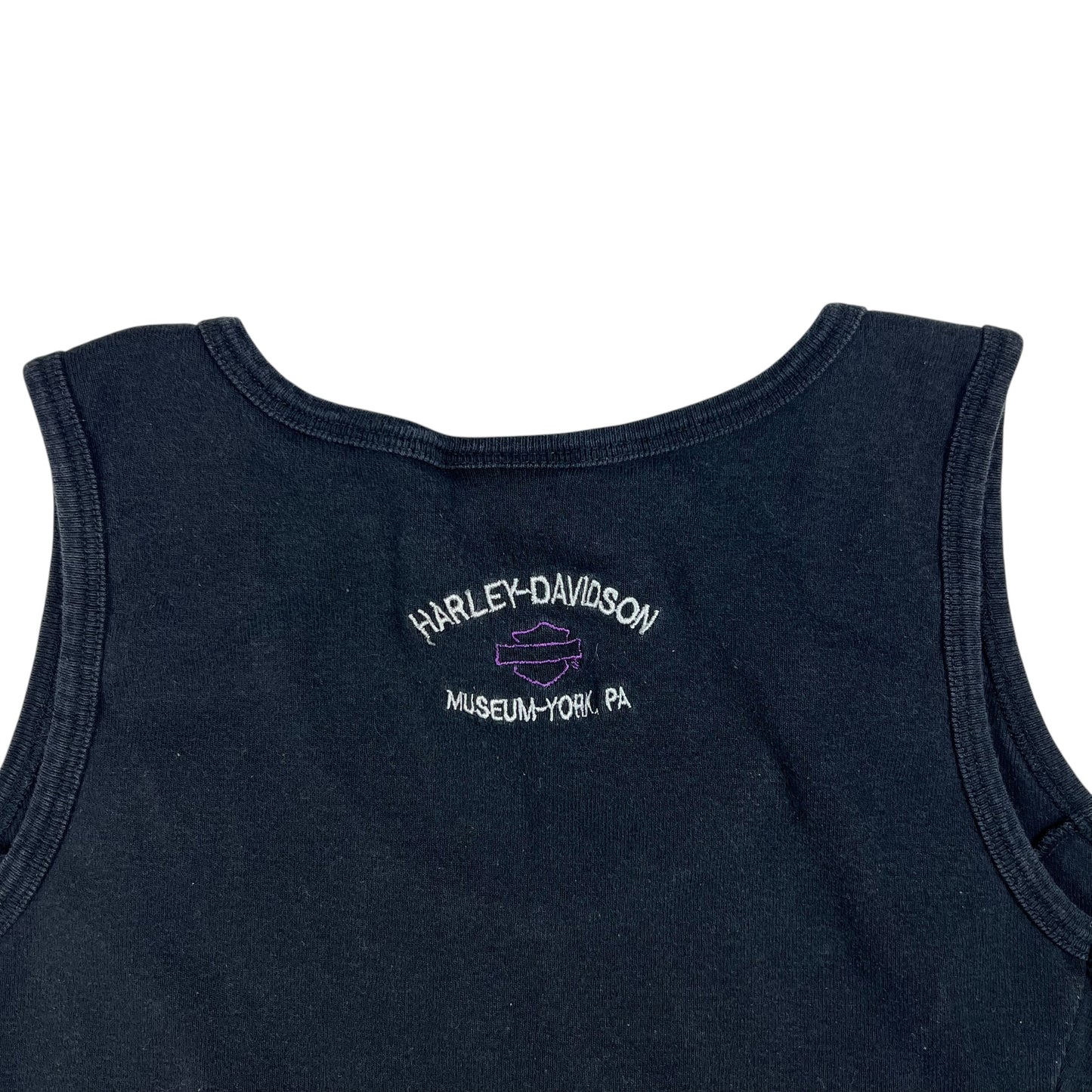 Vintage Y2K Harley Davidson Femme biker baby style tank top (L)