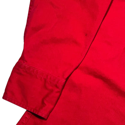 Vintage 80s Carhartt Union made red pearl snap button up shirt (L)