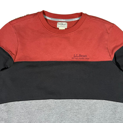 Y2K L.L. Bean tri color block crewneck (M)