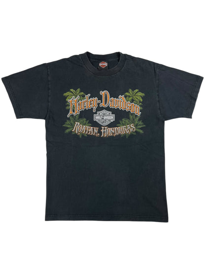 Vintage Y2K Harley Davidson Pinup Girl Honduras faded tee (M)