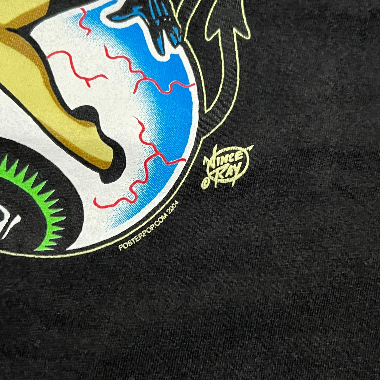 Vintage 2004 Pinup Girl Poster Pop Art Vince Ray BDSM Betty Paige tee (XL)